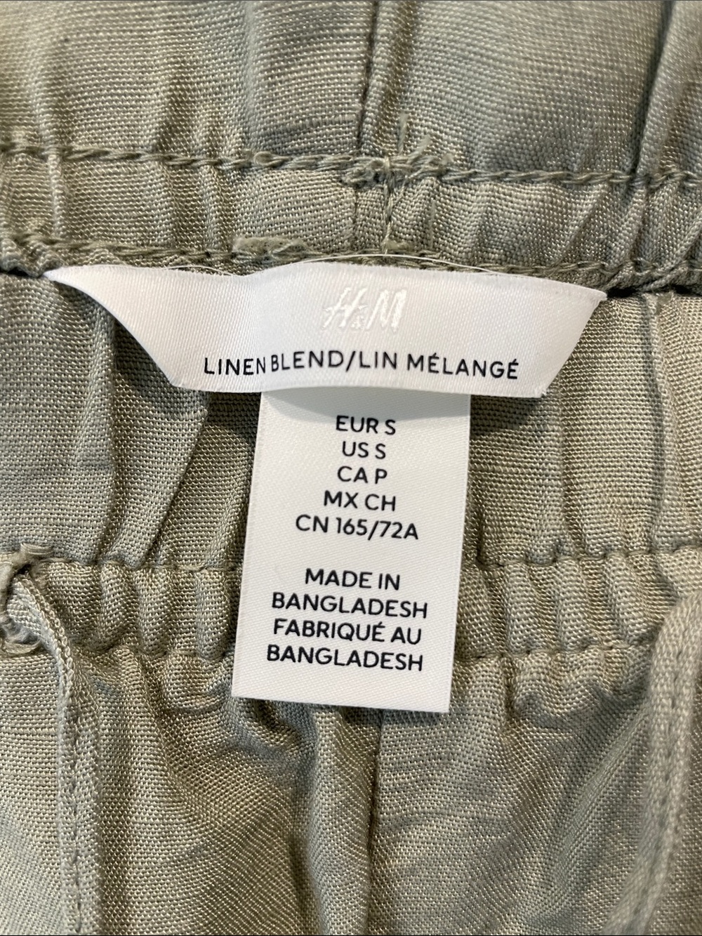 H&M Wide-Leg Drawstring Pants in Sage Green - Women - Picture 5 of 6